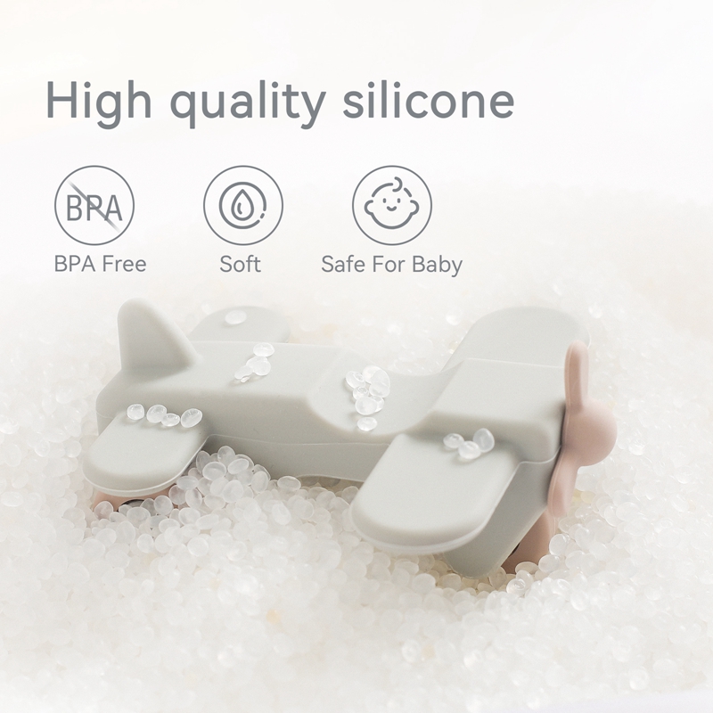 Mordedor de silicona de grado alimenticio para bebé, juguete de dibujos animados para coche, anillo de dentición para lactancia, sin BPA, accesorios para masticar Molar para la salud del recién nacido, 1 Uds.