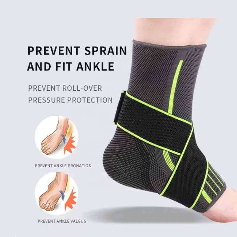 Tobillera de compresión ajustable para hombre y mujer, Protección deportiva para correr, senderismo, baloncesto