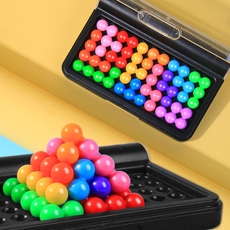 120 チャレンジ IQ 3D パズルボードゲームクラシックピラミッドプレートパール論理心子供のためのピラミッドビーズモンテッソーリおもちゃギフト