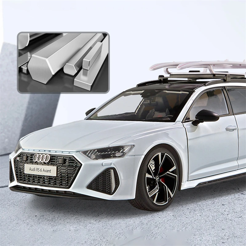 1/18 アウディ RS6 アバントステーションワゴン合金車モデル Diecasts 金属スポーツカー車両モデルシミュレーションサウンドライト子供のおもちゃのギフト