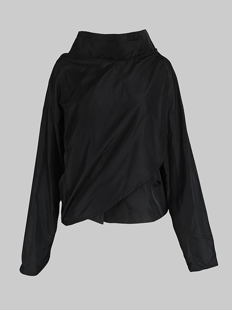 Gymystars 2025 新秋韓国ジャケット女性のカジュアルスタンドカラー長袖シンプルな黒のコートアウター女性のための