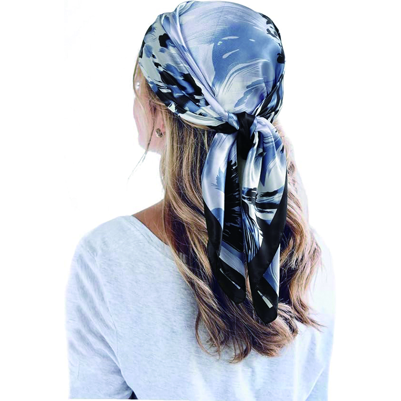 Durag acessórios para o cabelo 35 ''cetim grande lenço de cabeça quadrado seda sentimento pescoço cachecóis cabelo dormir envoltório leve lenço