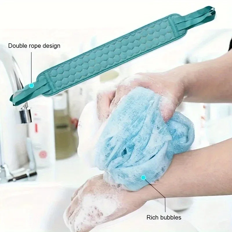 3-delige exfoliërende badset - zachte Loofah en zachte handschoenwashandje voor bodyscrub, spa-benodigdheden |   Eco-vriendelijk veganistisch