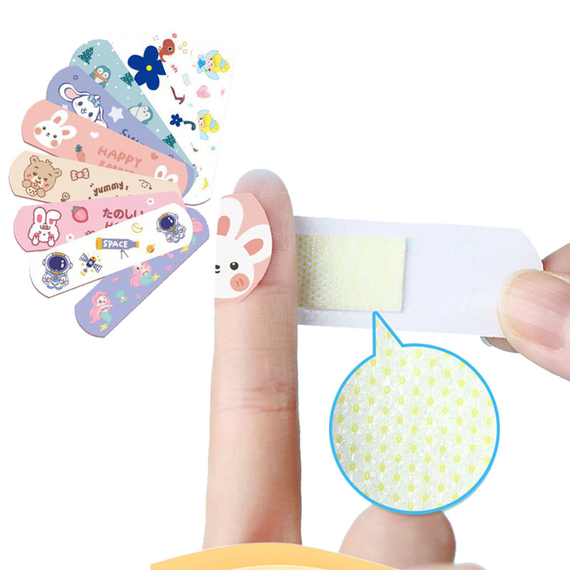 Cerotto rotondo per cerotto per cartoni animati da 120 pezzi per bambini, cerotto per fori per iniezione di vaccini per bambini, cerotto per ferite Kawaii Benda adesiva