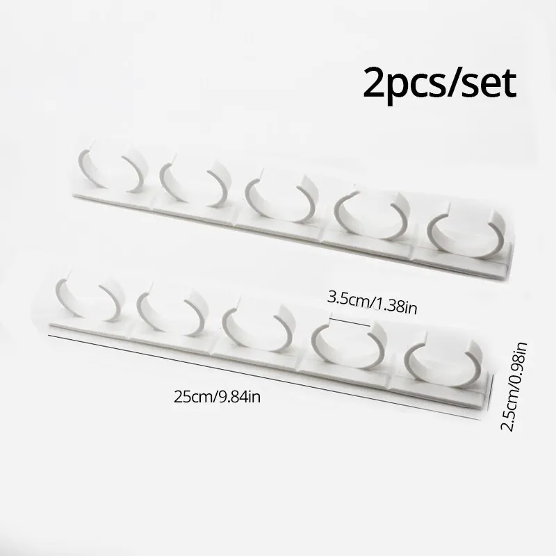 2 pz/set scaffale portaoggetti da cucina bianco scaffale portaoggetti per barattoli di condimento semplice Clip per bottiglie quattro cinque fori