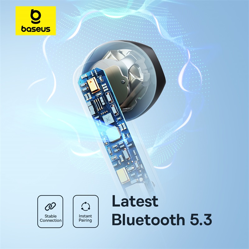 Baseus bowie e16ワイヤレスイヤフォンBluetooth 5.3イヤホン30時間バッテリー寿命ipx4防水トゥルーワイヤレスヘッドフォンイヤフォン