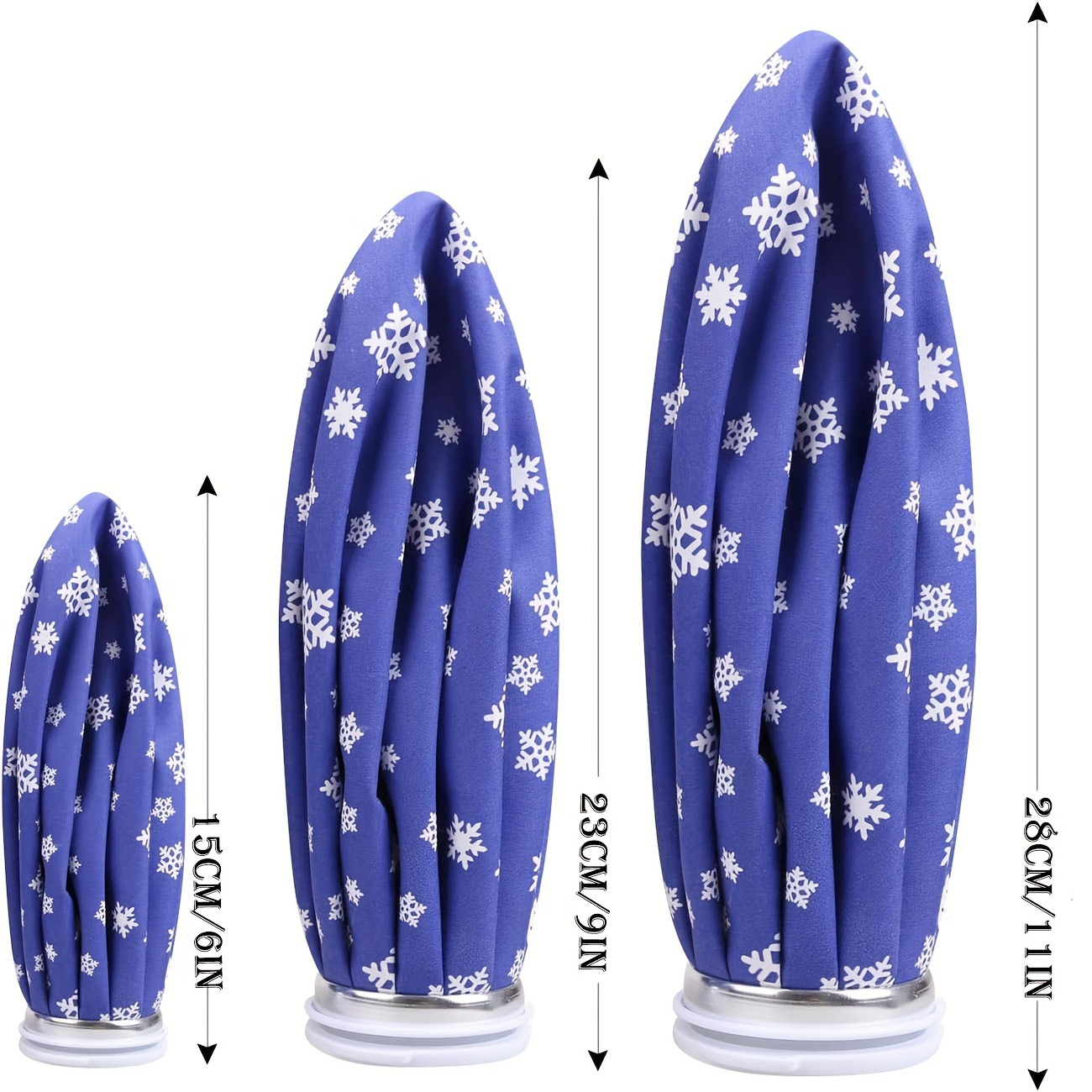 Cooler Bags Reusable Ice Bag Set for Pain Relief 6" 9" 11" Size Cotton Material Heat Pack for Knee, Head, Leg - Versatile Cold
