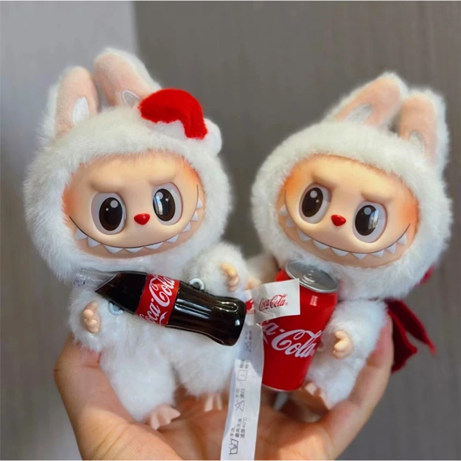 Novo labubu coca cola serie vinilo pingente de pelúcia macaron terceira geração caixa cega brinquedo das crianças colección