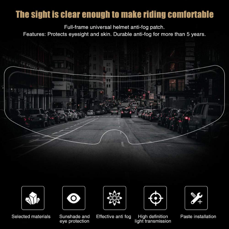 Motorrad helm klar Anti-Fog Regenschutz Film Helm Linse langlebige Nano-Beschichtung Aufkleber Moto Sicherheit Fahr helm Zubehör