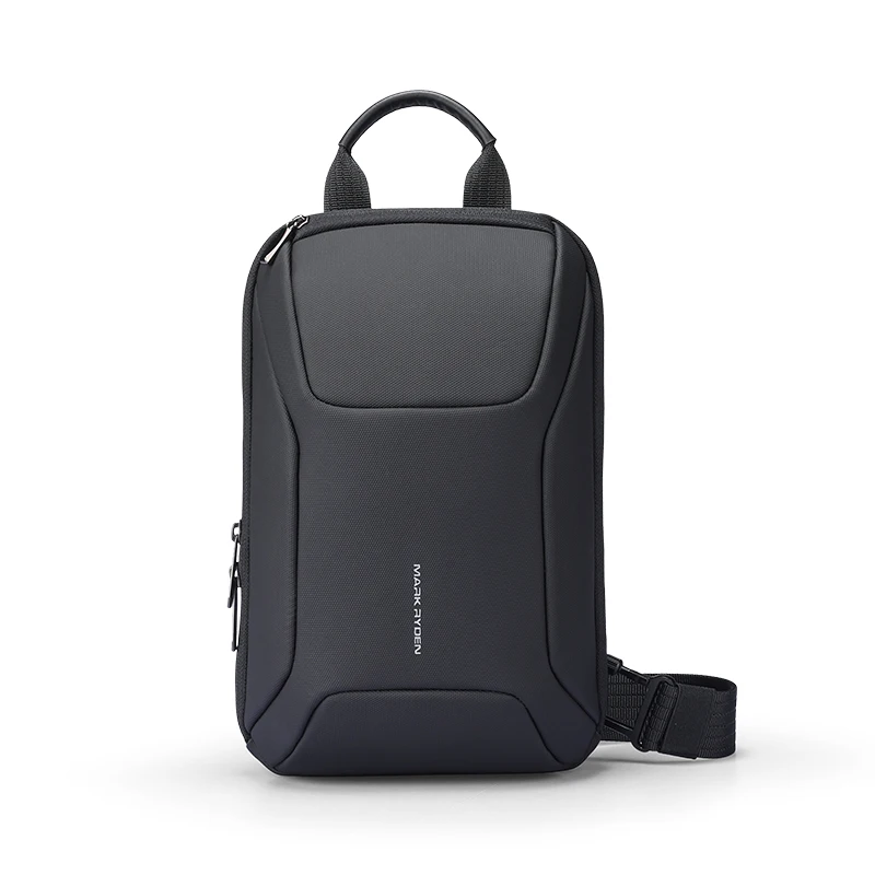 MARKRYDEN Bolsa de peito masculina de grande capacidade, à prova d'água, antirroubo, zíper YKK com vários compartimentos