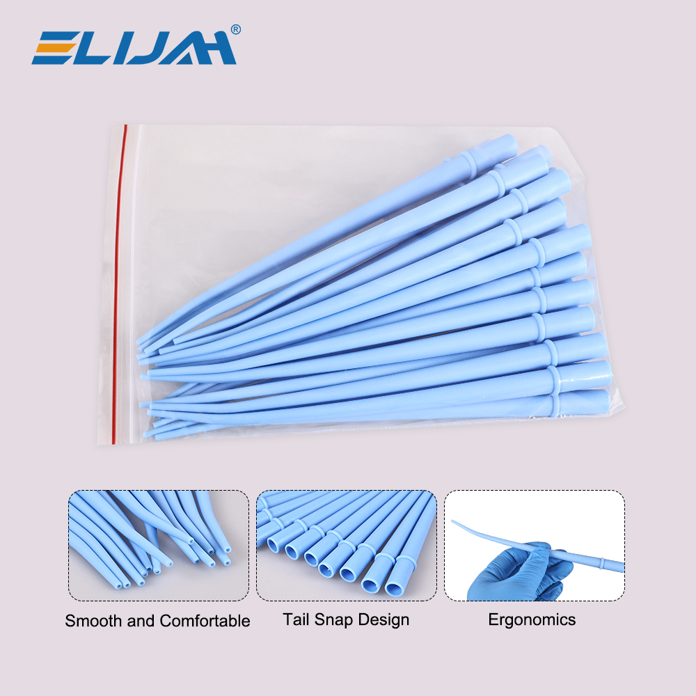 ELIJAH 25 Teile/beutel Einweg Dental Chirurgische Werkzeuge Aspirator Ellenbogen Saug Speichel Auswerfer Spitze Rohr Dental Werkzeuge