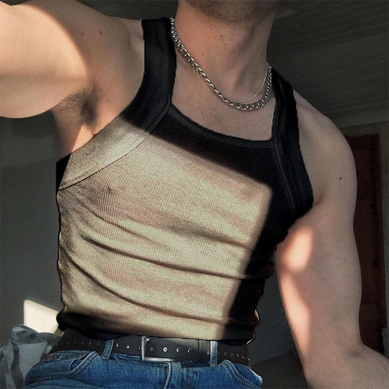 Nuevas camisetas sin mangas deportivas de moda para hombre, camiseta sin mangas con cuello redondo de Color sólido, ropa de calle ajustada para gimnasio, chalecos informales, ropa de fiesta S-5XL