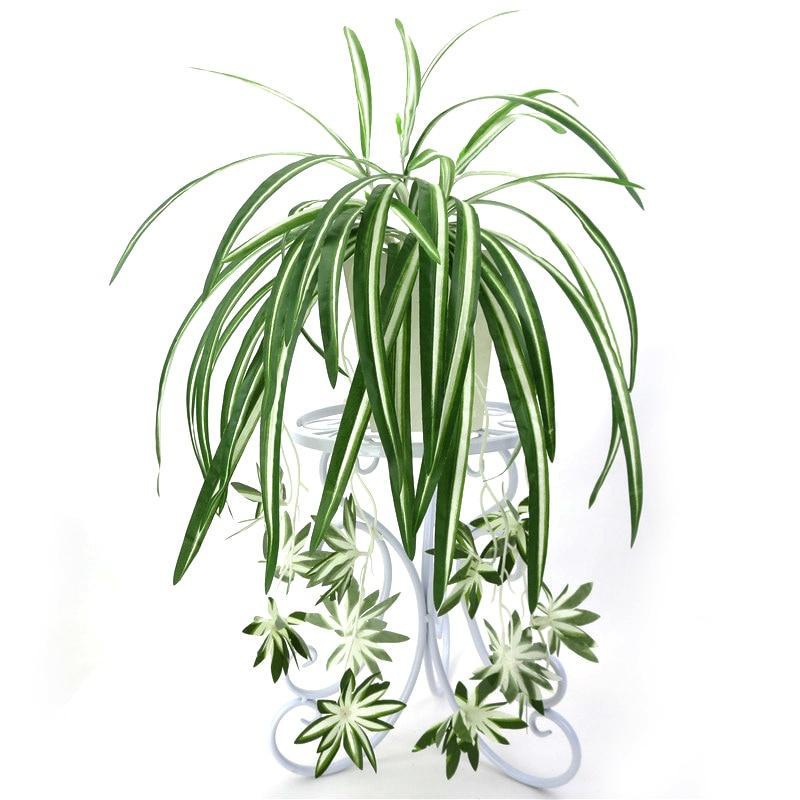 Artificial Plants Wall Hanging Chlorophytum Potted Green Plants PVC Fake Plants Simulation Flower Living Room Decor 65cm
