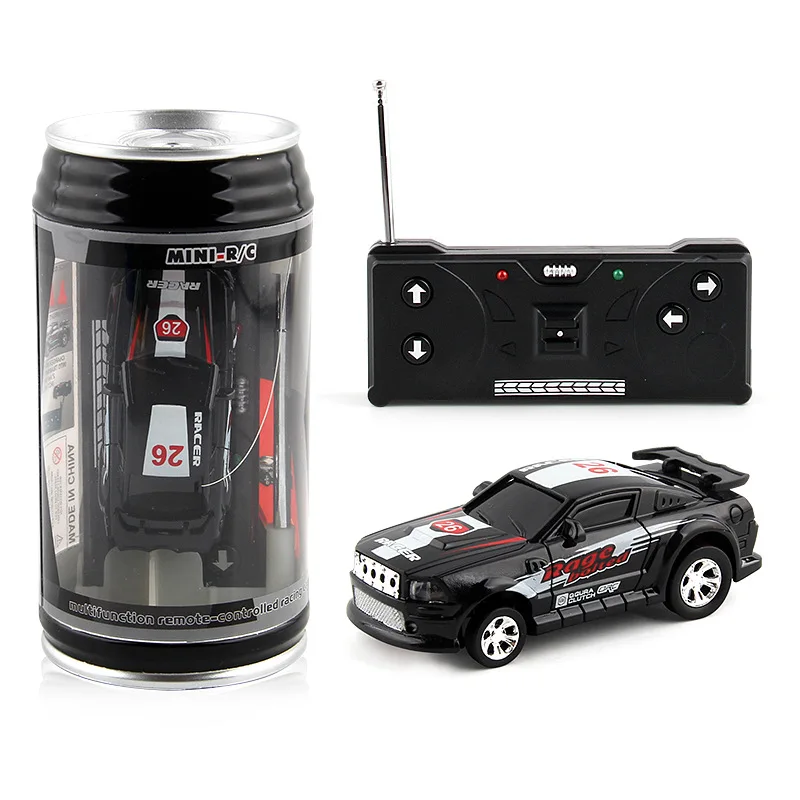 Mini Can Mini กระป๋อง RC รถแบตเตอรี่ดําเนินการพลาสติกรีโมทคอนโทรลรถแข่ง Roadblocks Micro Racing Car สําหรับเด็ก