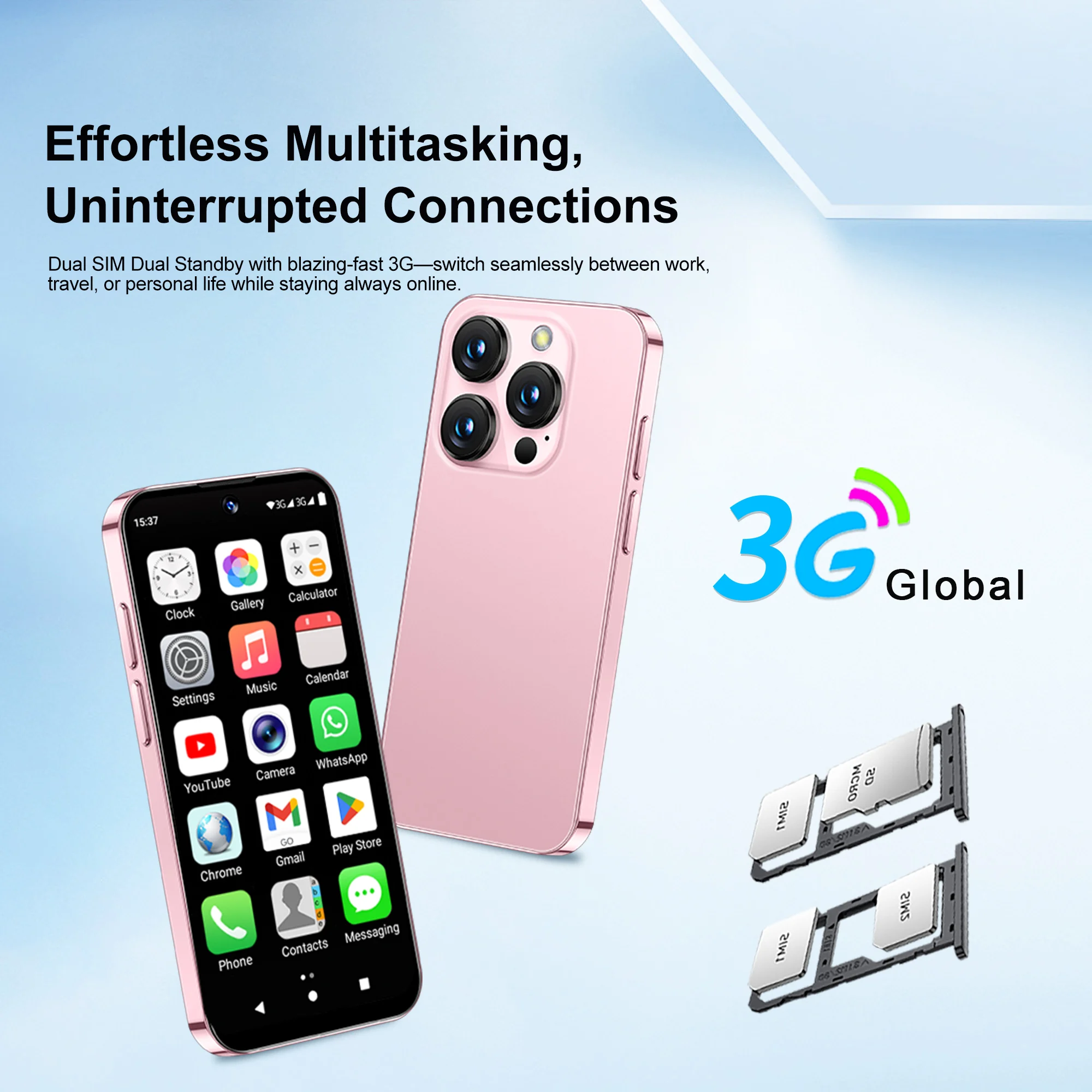 SERVO 19E Mini Android Smartphone 3G WCDMA 2 SIM Standby Play Store 2GB RAM 16GB ROM WiFi GPS 3.88" Small Pocket Cellphone Cheap