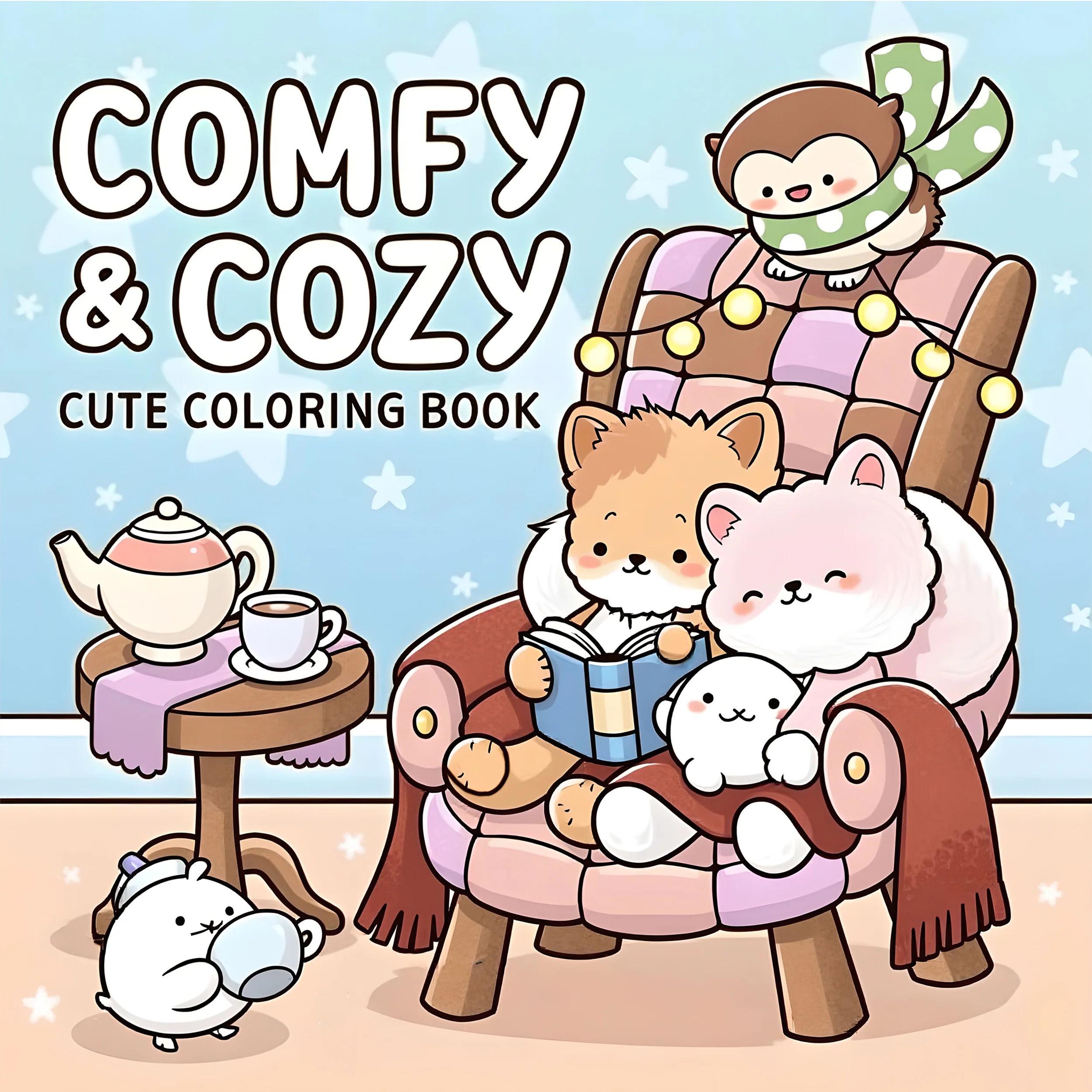 COMFY & COZY Libro para colorear con patrones audaz y fácil para adultos, lindo libro de dibujo, regalo perfecto para fiesta y cumpleaños