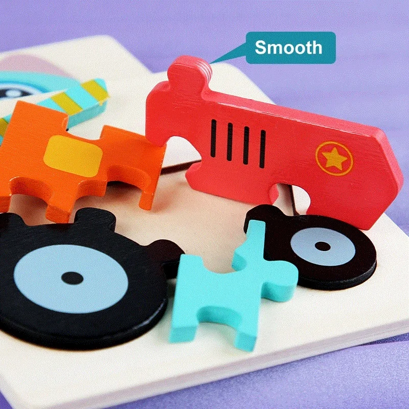 Quebra-cabeça de madeira montessori animais caixa colorido aprendizagem educação brinquedos tangram jigzaw madeira cognitiva para crianças presente