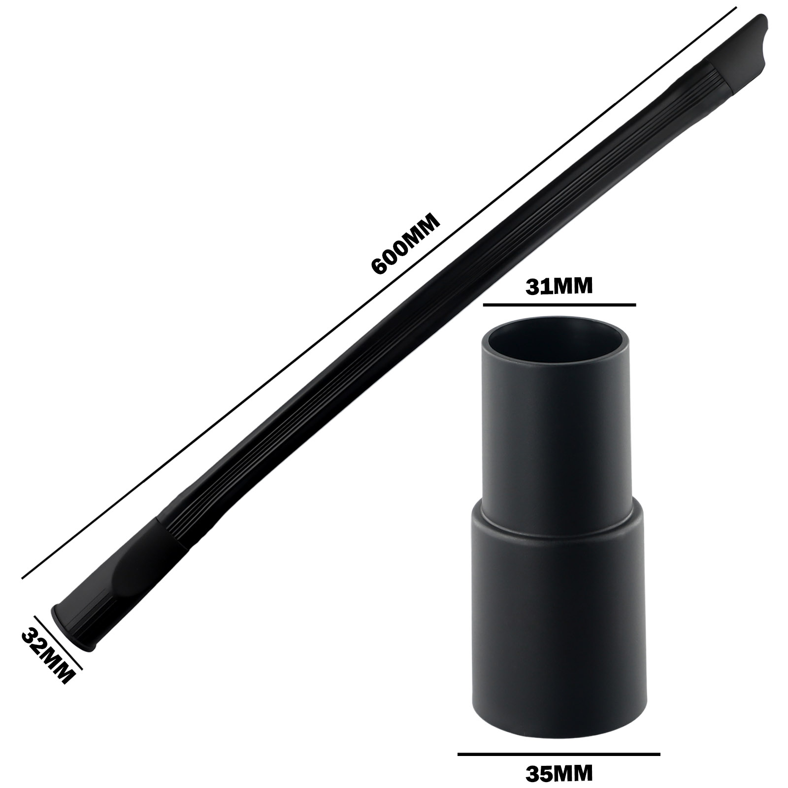 Boquilla plana larga, adaptador de 35mm, juego de manguera, cabezal de limpieza, succión, manguera para hendiduras Extra larga Flexible, herramienta para accesorios para aspiradoras