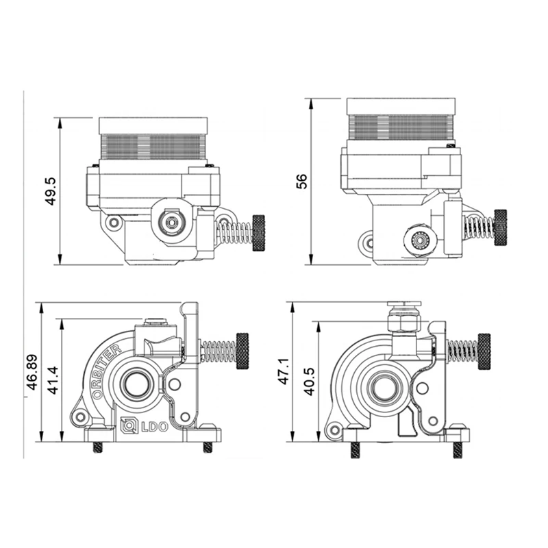 Tàu Quỹ Đạo Giàn Phơi V2.0 Có Động Cơ Đôi Bánh Răng Truyền Động Trực Tiếp Cho Voron 2.4 3D CR-10 Ender3 V2/ PRO 3D Máy In các Bộ Phận