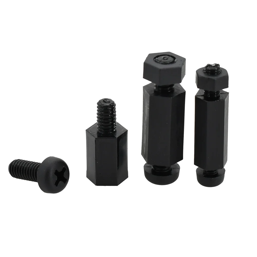 M2 M2.5 M3 M4 Nylon Motherboard Standoff PCB Support Circuit Board Column Rack Pillars Spacer Plastic Hex Screw Bolt and Nut Set