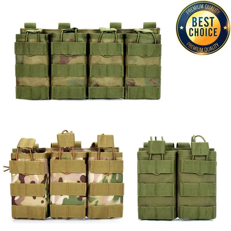 Bolsa táctica para revistas 1000D, doble/Triple/cuadruple Mag, Airsoft Ak 7,62/5,56mm M4 Ar, accesorios de caza para Rifle