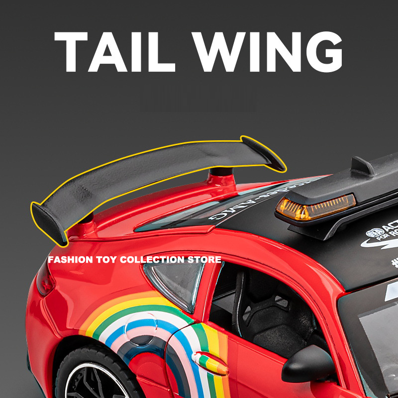 1:24 bens gtr segurança liga modelo de carro diecasts brinquedo com som e luz veículos decoração brinquedos para crianças presente