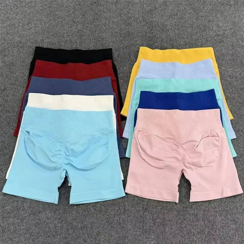 Dfyoga Impacts Shorts Set Workout Scrunch Shorts Sets Halter Sports Bra Fitness Clothes Gym Suit Scrunch Shorts