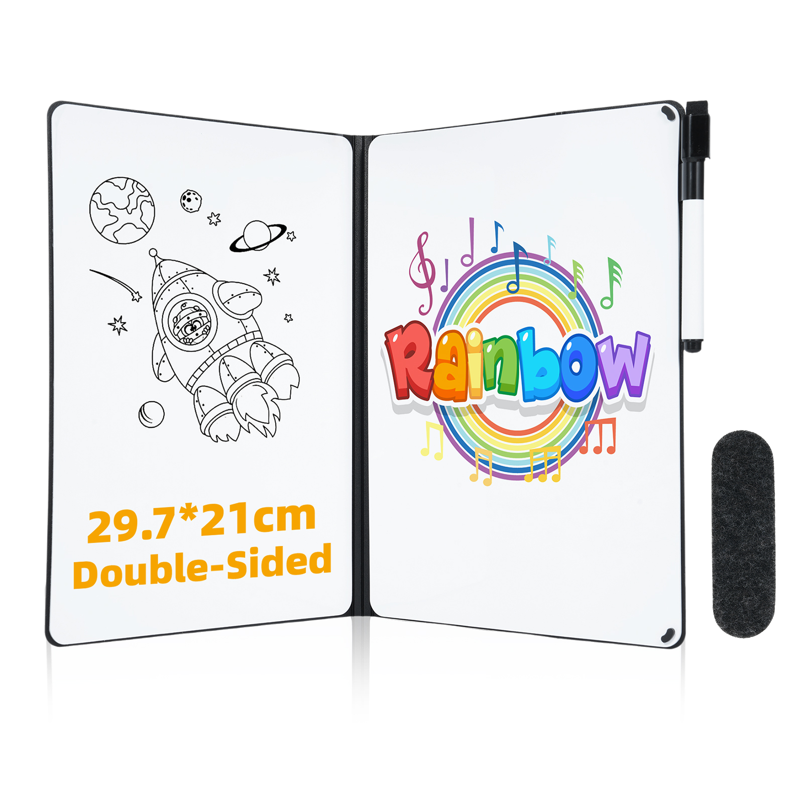 Double Sided Dry Erase Boards A4 Whiteboard Portable Writing Board with Marker & Foam Eraser For Students Home School Education