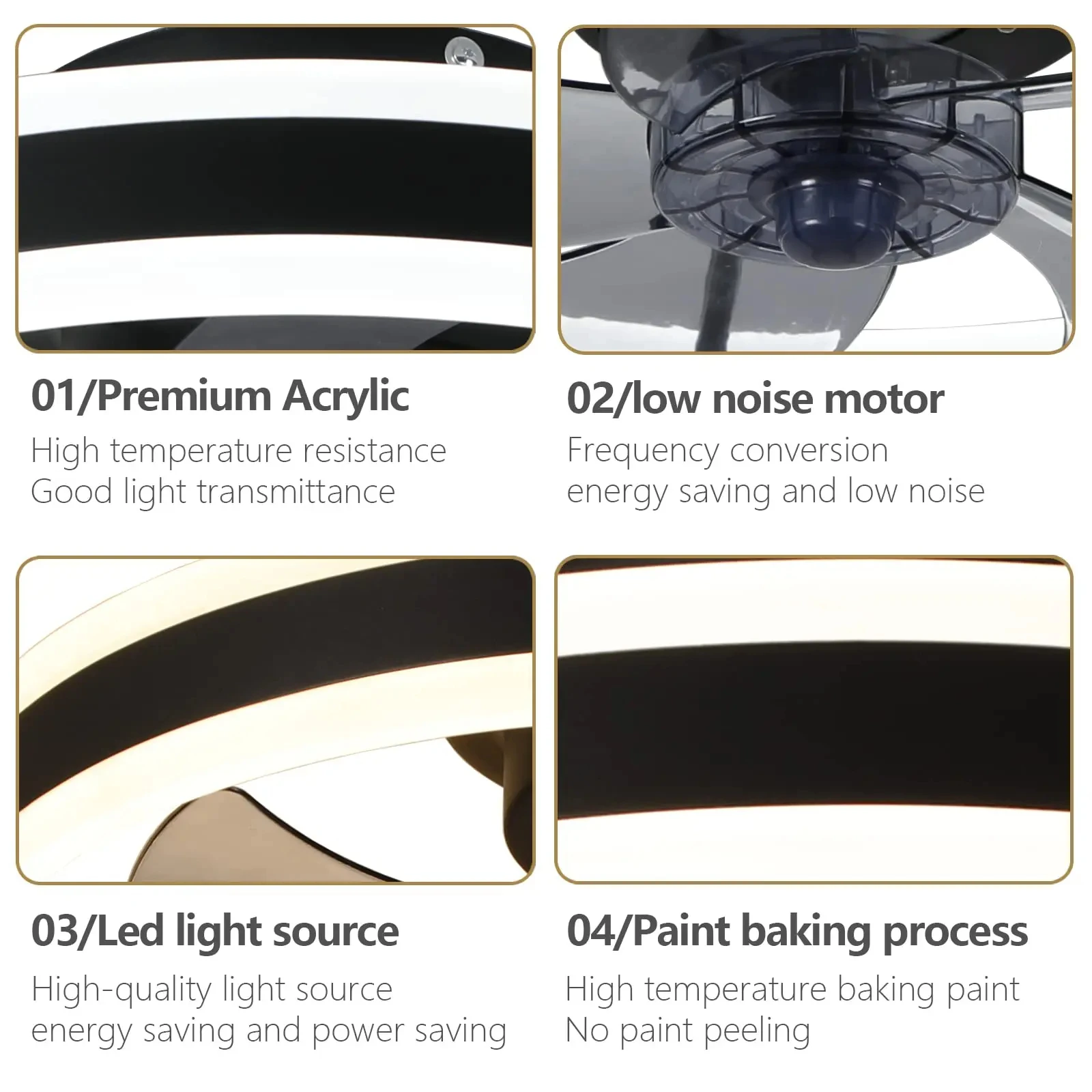 Modern Ceiling Fan (With Lighting) Silent LED Dimmable Ceiling Fan (With Remote Control) for Bedroom Study Dining Room,