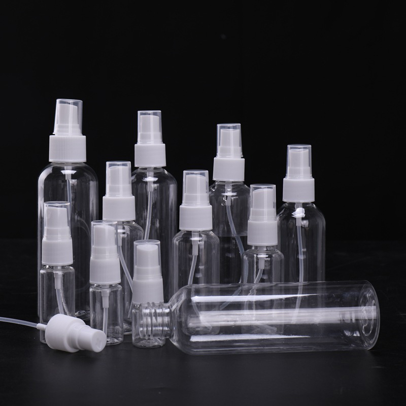 1PC ขวดพลาสติกใสขวดสเปรย์เปล่าแบบพกพาน้ําหอม CLEAR ตัวอย่างขวดสเปรย์ขนาดเล็ก