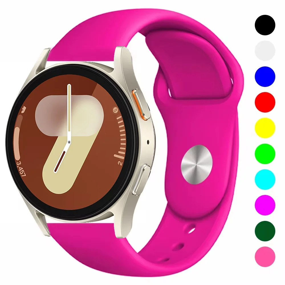 Cinturino 18mm 20mm 22mm per Samsung Galaxy watch7 6/5/pro/4 Bracciale classico in silicone Huawei watch GT 4-2-2e-3-3 pro 41mm 46mm cinturino