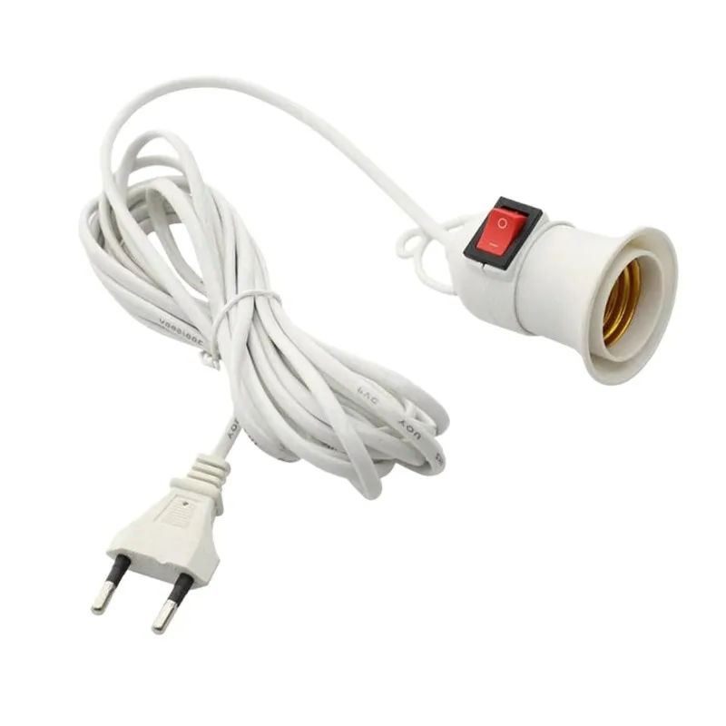 2.3M E27 Hanging Indoor Plants Light Holder Garden Lampholder Cable EU /US with On/Off Switch Lamp Holder for Desk Light