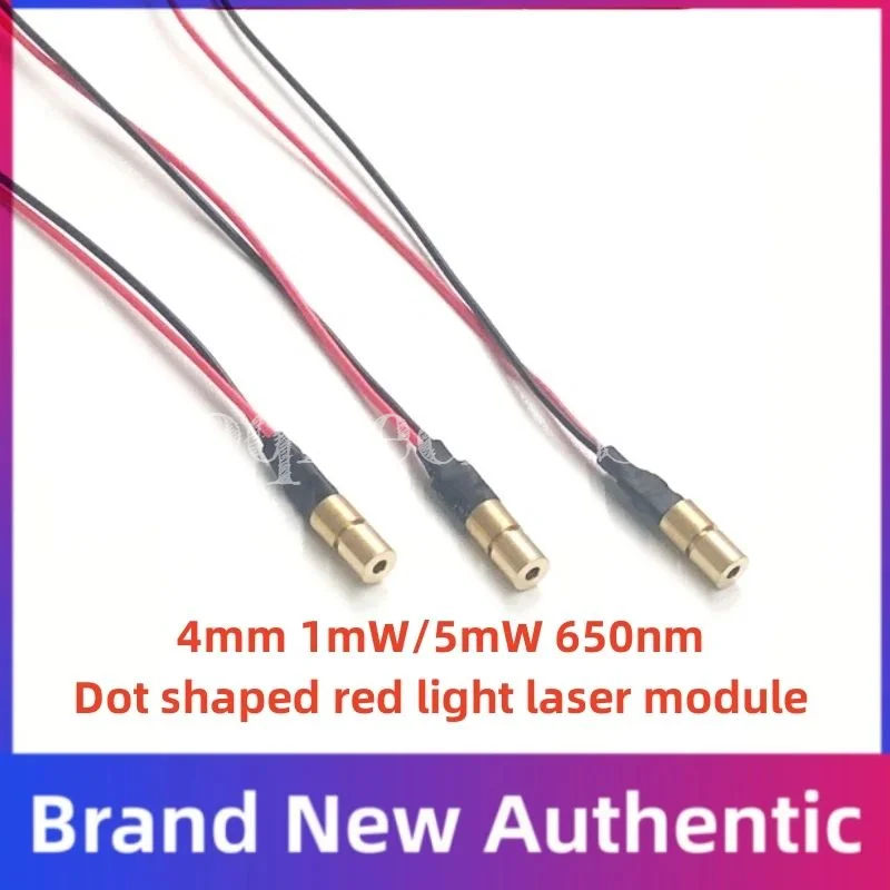 5 10 Uds tamaño pequeño 4mm 1mW 650nm módulo láser rojo en forma de punto micro láser fino 5mW 650nm longitud focal ajustable
