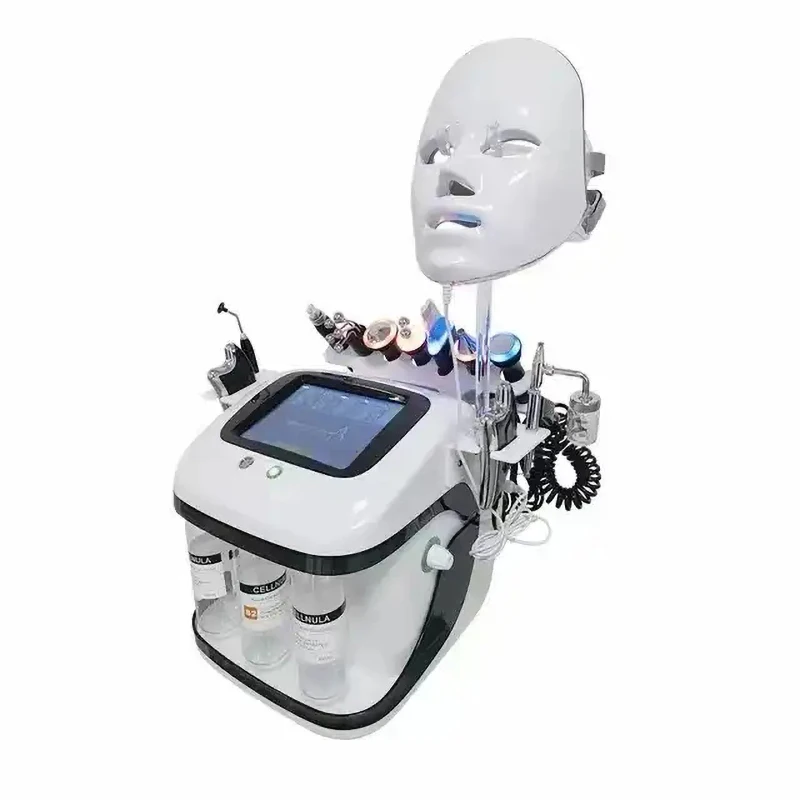 多機能スキンケアマシン,11-in-1ポータブルフェイシャルスキンケア,バキュームグループ,LEDボディ