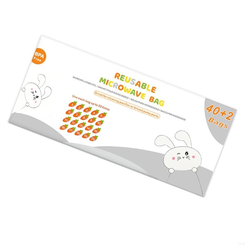 Convenientes bolsas esterilizador microondas 16 cargos / 42 cargos para biberones y limpieza componentes
