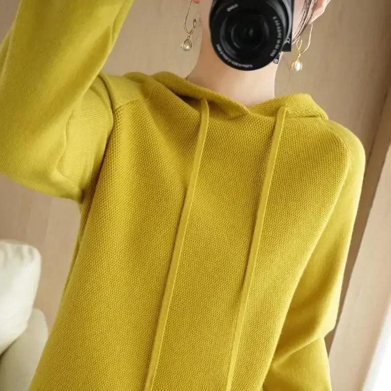 เสื้อกันหนาวผู้หญิงฤดูใบไม้ร่วงฤดูหนาวแขนยาวBottomingเสื้อลําลองPulloversถักเสื้อเกาหลีแฟชั่นจัมเปอร์ 2024