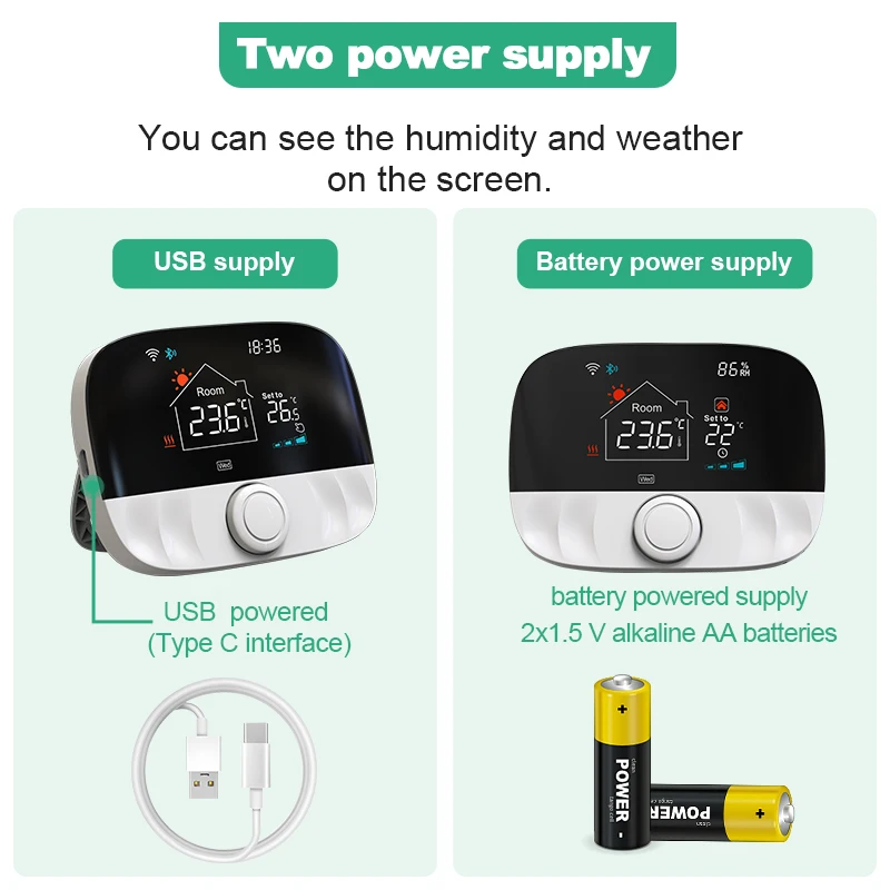 Tuya WiFi Thermostat ไร้สายเครื่องทําความร้อนชั้นน้ําหม้อต้มแก๊สห้อง Tuya สมาร์ทเทอร์โมคอนโทรลเลอร์อุณหภูมิ Alexa Google Home