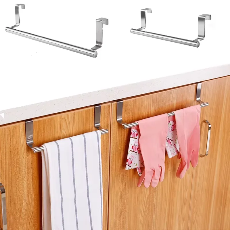 Un portasciugamani da cucina multiuso in acciaio inossidabile con unipolare, porta dell'armadio, porta posteriore, porta asciugamani