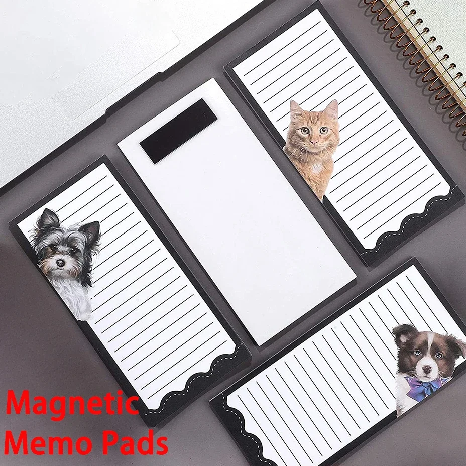 Kawaii Cute Magnet Fridge Memo Pads Non-sticky Notes Refrigerator Notepad Magnetic Grocery Shopping List To Do Check Daily Plan