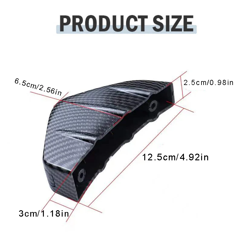 4 pçs universal abs carro modificado amortecedor traseiro difusor spoiler traseiro lábio difusor anti-colisão acessórios incluídos