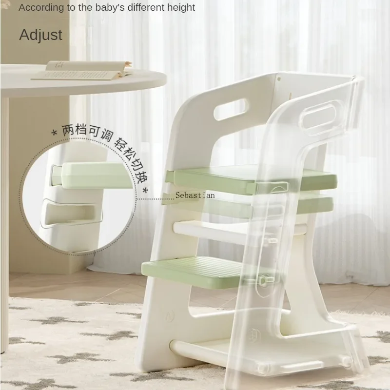 Children's Dining Chairs, Household Dining Chairs for Adults, High Legged Dining Tables for Babies, Learning Baby Growth Chairs