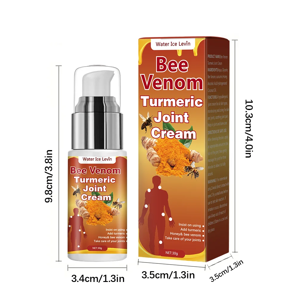 Crema para las articulaciones venomcúrmicas de abeja, hidratante calmante hipoalergénica con miel Natural, glicerina para todo tipo de piel