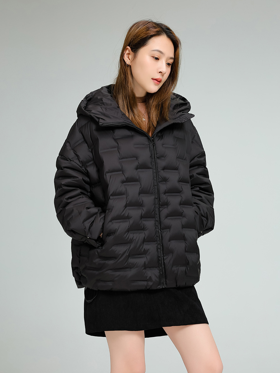 Schinteon femmes léger 90% blanc canard doudoune décontracté ample sur la taille automne hiver vêtements d'extérieur avec capuche manteau de qualité supérieure 2025