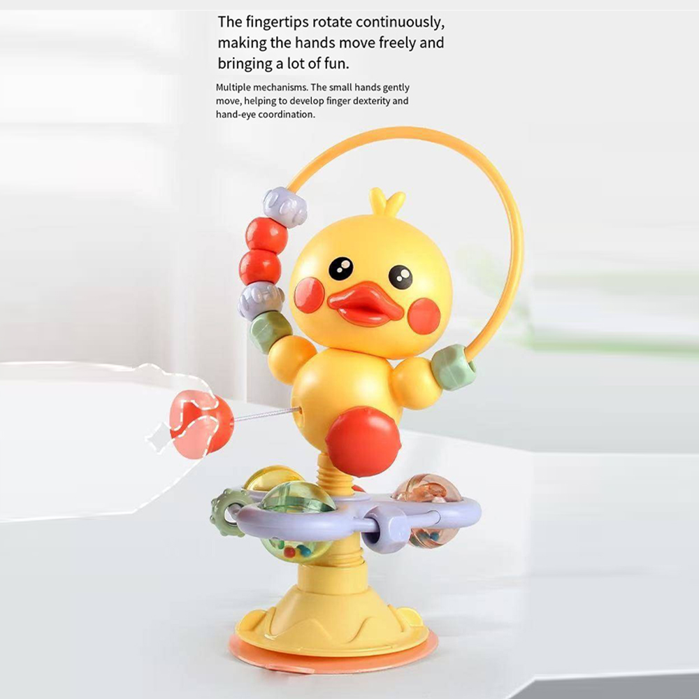Cartoon Soothing Rattle Toy Fun Sound Effects  Nursery Rhymes Baby Table Suction Cup Educational Early Learning Toy