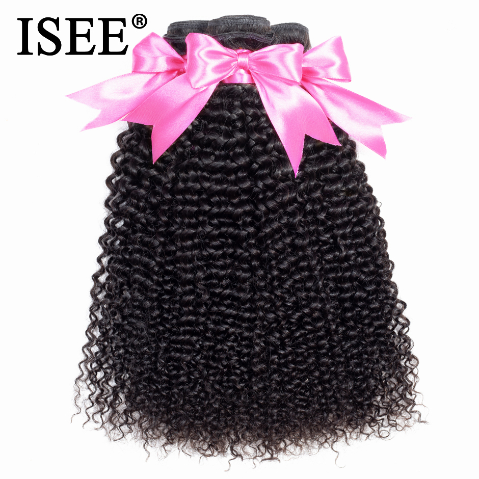 ISEE HAIR モンゴル変態カーリーヘアバンドル 100% 人毛エクステンション自然色購入 1/3/4 バンドル厚い変態カーリーバンドル