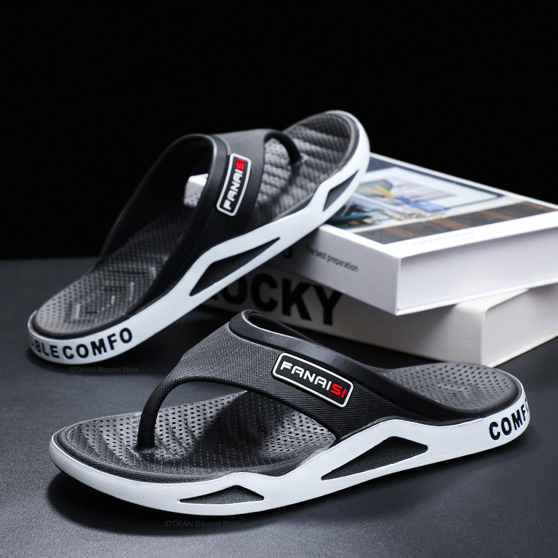 Мужские тапочки, летние мужские сандалии, шлепанцы, пляжная обувь на мягкой подошве из ПВХ, летняя уличная шлифовка, тренд для отдыха, пара в помещении