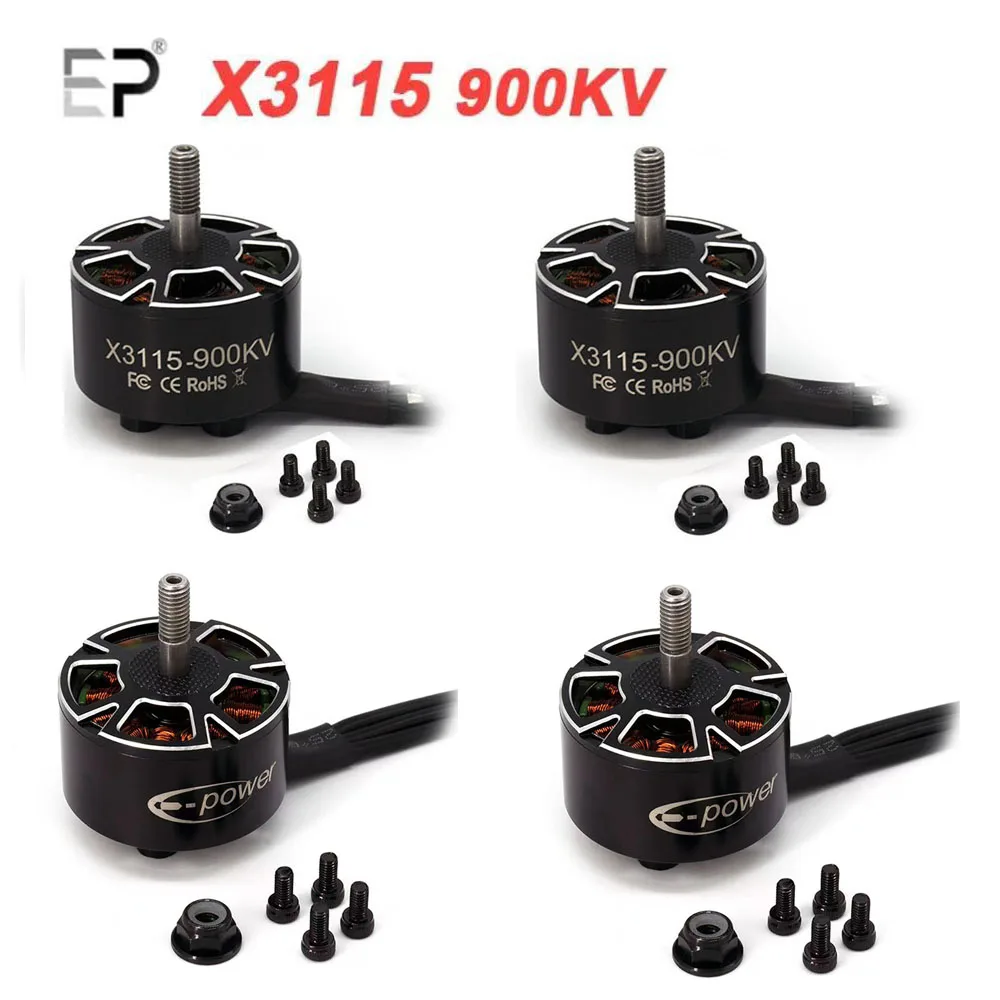 E-power 4pcs X3115 3115 900KV 3-6S มอเตอร์ไร้แปรงสําหรับ FPV Freestyle Mark4 Mark 4 V2 ฯลฯ 9/10 นิ้วยาว Cinelifter RC Drone