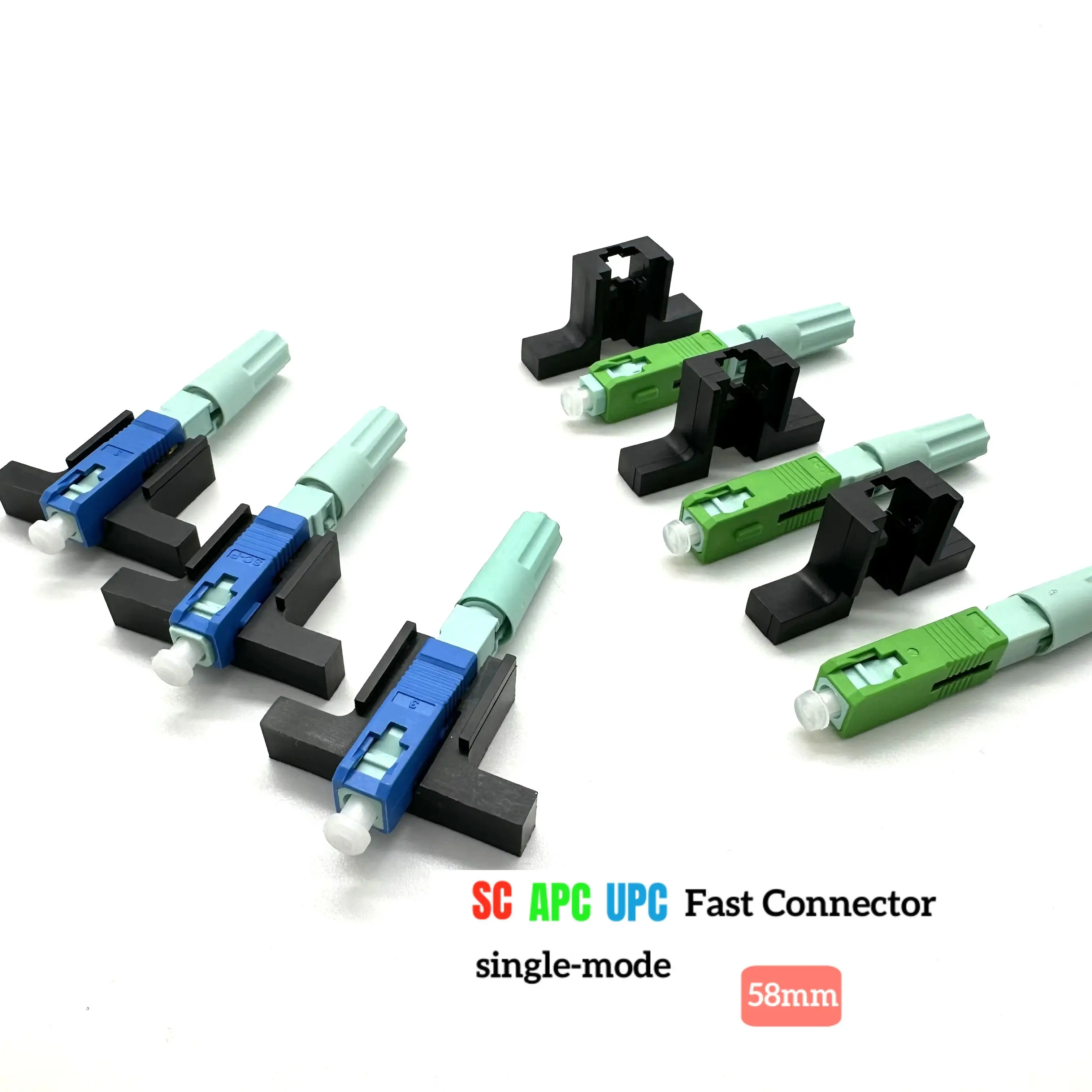 FTTH 58MM Fixed-length Block LX58 Single-Mode SC APC UPC Fast Connector FTTH Tool fiber optic Quick connector 10/20/50pcs Lot