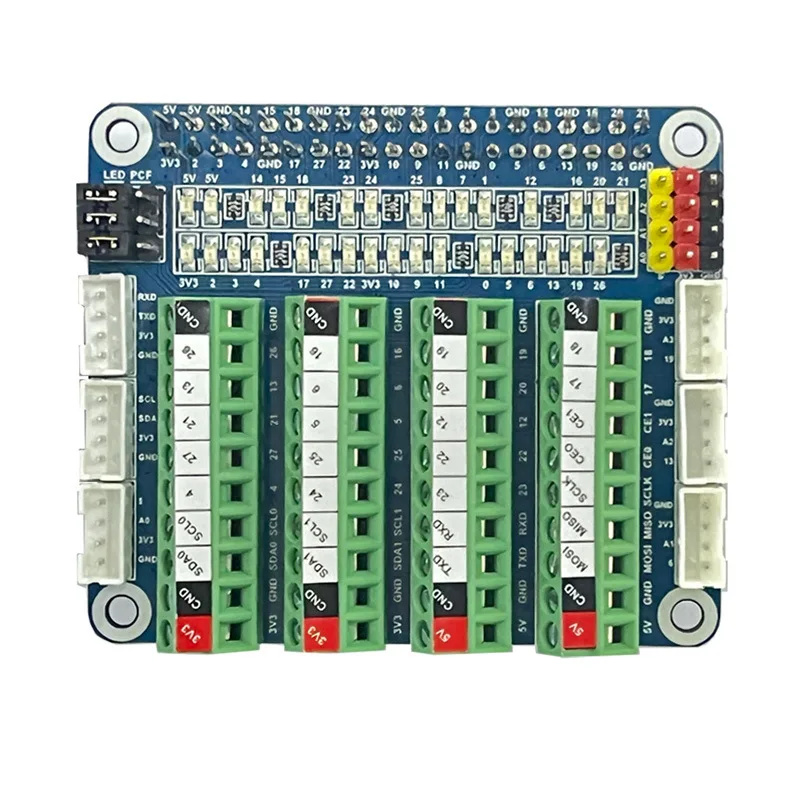 Raspberry Pi GPIO Placa de expansión de prueba Módulo PCF8591 LED integrado detección de puerto IO Sensor ADC/DCA