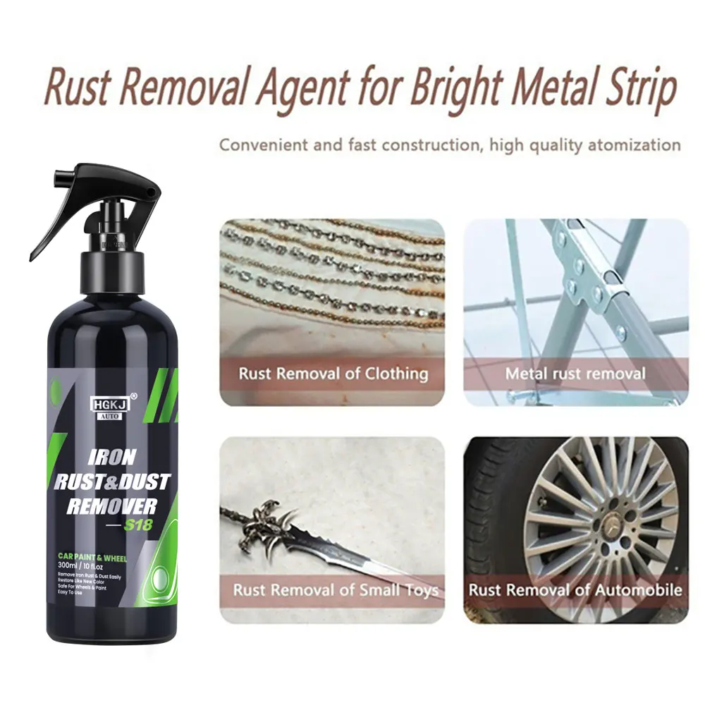 HGKJ สีรถและล้อเหล็กอนุภาคผงทําความสะอาด Super Rust Dust Remover สเปรย์โลหะ Surface Defender Auto Rim Cleaner